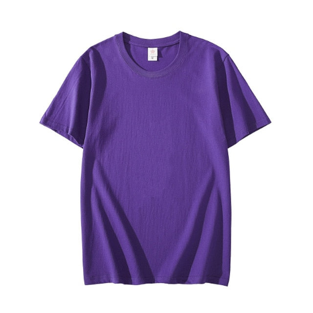 New Summer 100% Cotton Men's T Shirt Casual Short Sleeve Black White Pink Gray Basic T Shirts Daily Casual Tops Tees 4XL
