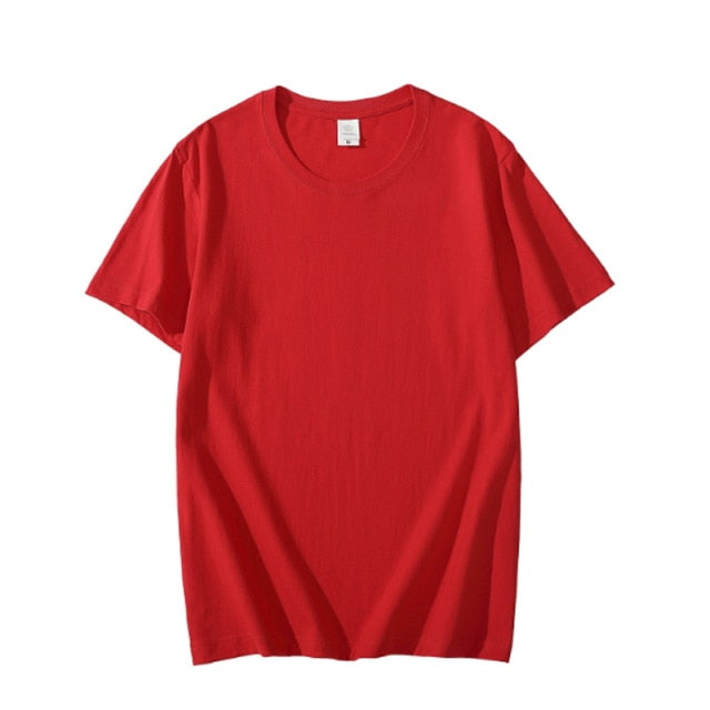 New Summer 100% Cotton Men's T Shirt Casual Short Sleeve Black White Pink Gray Basic T Shirts Daily Casual Tops Tees 4XL