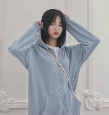 Vintage Long Sleeve Hoodie Sweetshirt Clothes Women Fashion Zip Up Cute Bear Hoodies Autumn Winter Coat Loose Harajuku Top