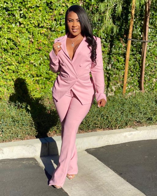 Two Piece Office Wear Women's Suit Coat With Pants Autumn And Winter New Solid Color Long Sleeve V Neck Fashion Casual Suit