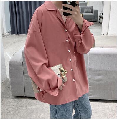 maoxiangshop Men's Suit Collar Lining Loose Coats Long Sleeve Slim Fit Shirt French Cuff Mens Fashion 6 Color Shirts Camisa Masculina