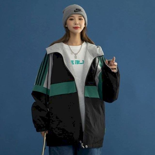 Women's jackets wear both sides in spring and autumn new Korean loose jacket women's thin all-match Japanese bf wind jacket
