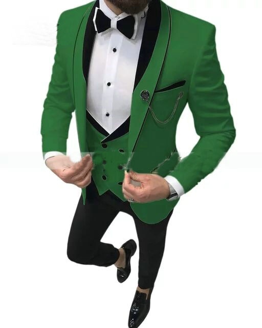 maoxiangshop Men's Suit Fashion Formal Business Slim Fit 3-Pieces White Blazers Burgundy Pant Men's Tuxedo Wedding Men Suits Groom Suit