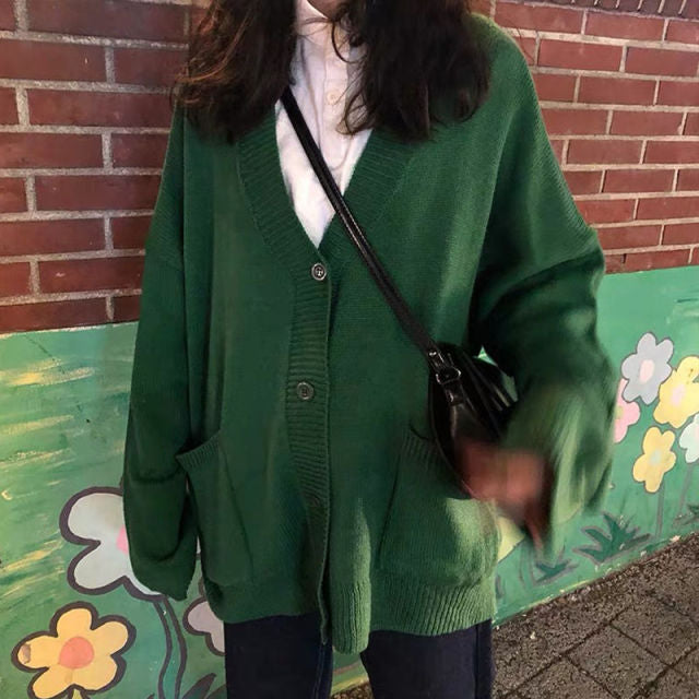 Sweaters Women Cardigan V-Neck Long Sleeve Fashion Loose Breathable Casual Knitting Female 7 Colors Autumn Comfortable Elegant