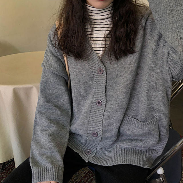 Sweaters Women Cardigan V-Neck Long Sleeve Fashion Loose Breathable Casual Knitting Female 7 Colors Autumn Comfortable Elegant