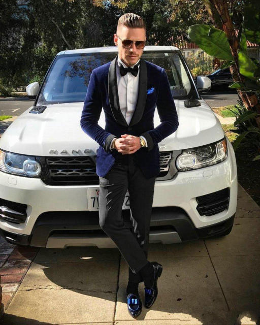 Men Black Double Breasted Wedding Groom Suit With Pants Tuxedo For Men Wedding Suits Prom Best Man Suit (Jacket+Pants+Bow)