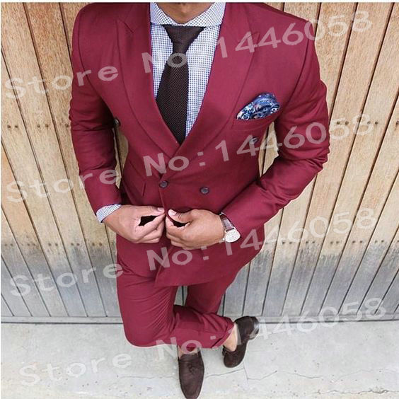 Men Black Double Breasted Wedding Groom Suit With Pants Tuxedo For Men Wedding Suits Prom Best Man Suit (Jacket+Pants+Bow)