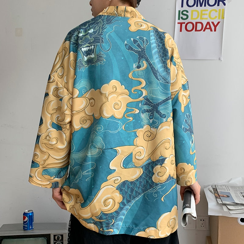 Japanese shirt men kimono Chinese kimono geisha new arrival Japanese street clothing harajuku kimono