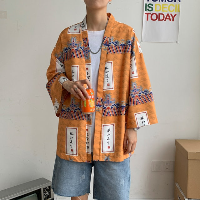 Japanese shirt men kimono Chinese kimono geisha new arrival Japanese street clothing harajuku kimono