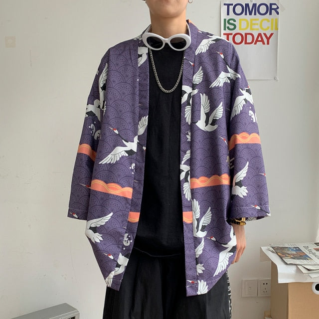 Japanese shirt men kimono Chinese kimono geisha new arrival Japanese street clothing harajuku kimono