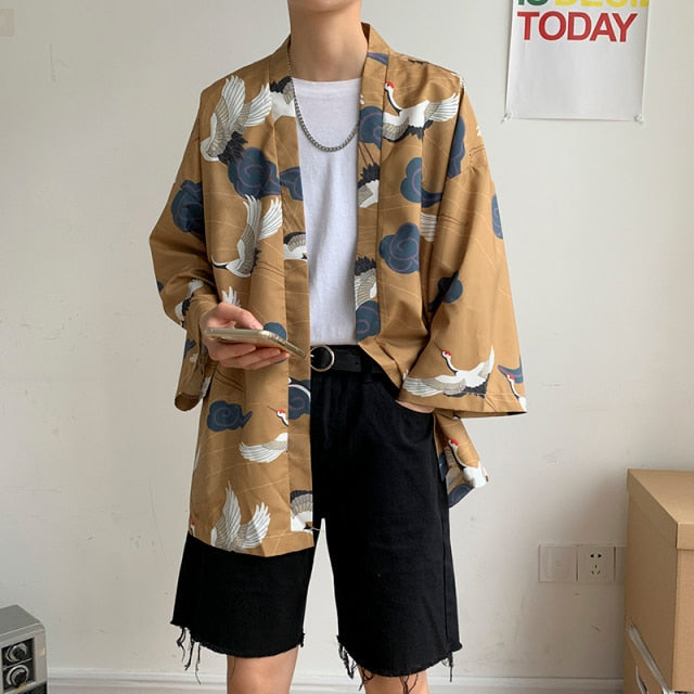 Japanese shirt men kimono Chinese kimono geisha new arrival Japanese street clothing harajuku kimono