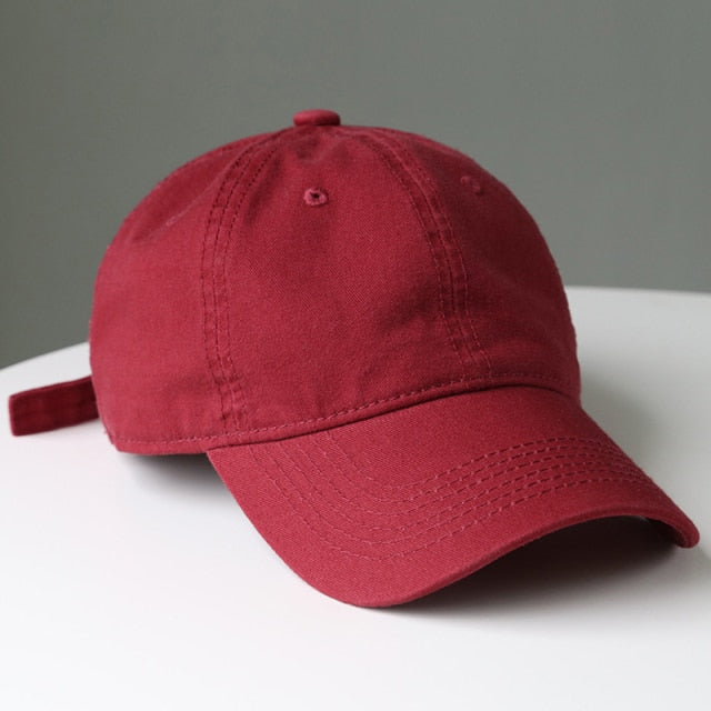 SLECKTON High Quality Cotton Baseball Cap for Men and Women Fashion Solid Snapback Hat Dad Hat Washable Summer Sun Hat Wholesale