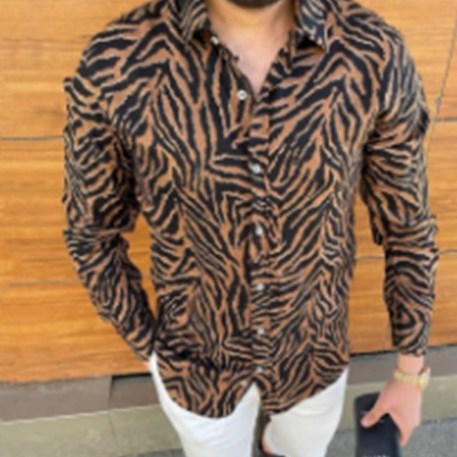 New Punk Style Men's Silk Satin Digital printing Shirts Male Slim Fit Long Sleeve Flower Print Casual Party Shirt Tops