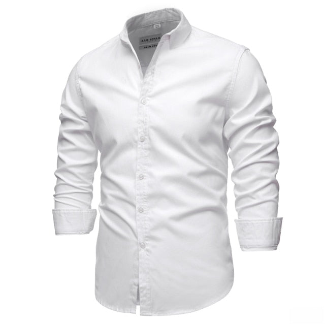 9 Colors New 100% Cotton Oxford Shirt Men Spring Casual Men Shirt Long Sleeve Slim Fit Dress Shirts Men's Social Shirt