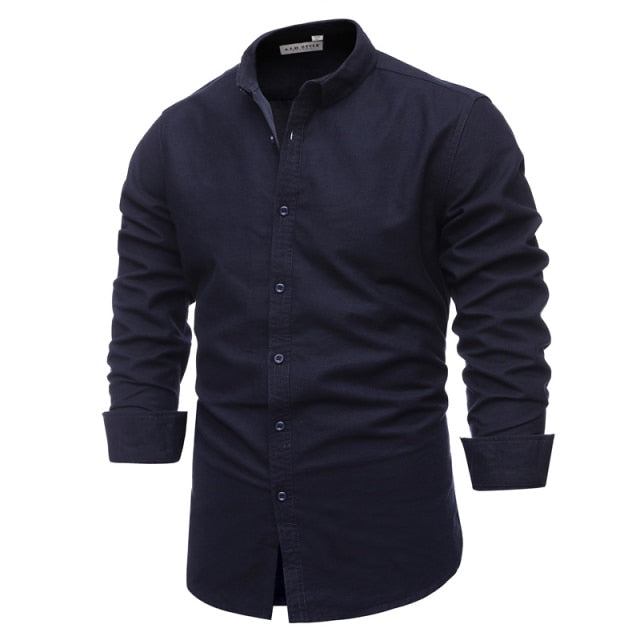 9 Colors New 100% Cotton Oxford Shirt Men Spring Casual Men Shirt Long Sleeve Slim Fit Dress Shirts Men's Social Shirt