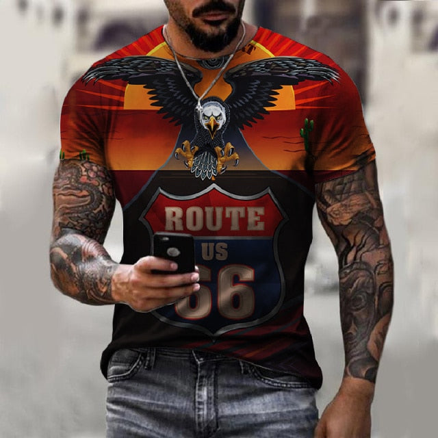 Summer New Mens T Shirts Oversized Loose Clothes Vintage Short Sleeve Fashion 66 Letters Printed O Collared Tshirts For Men