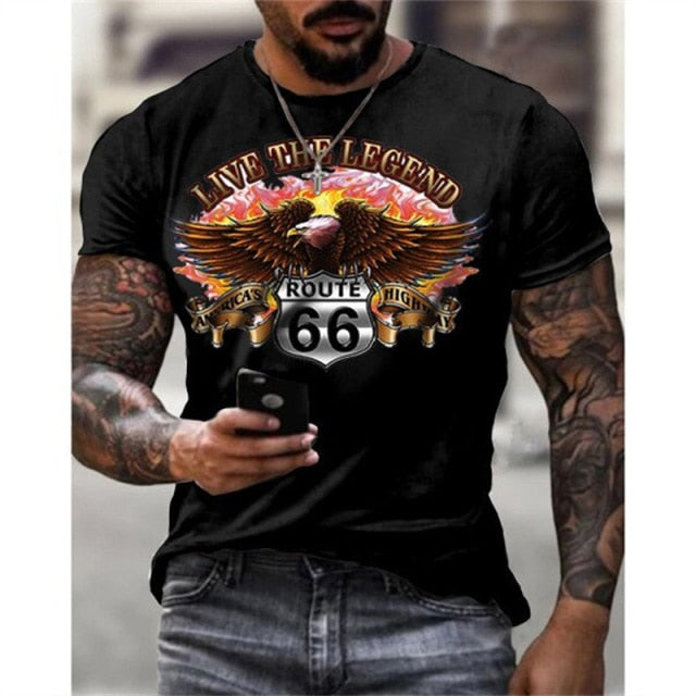 Summer New Mens T Shirts Oversized Loose Clothes Vintage Short Sleeve Fashion 66 Letters Printed O Collared Tshirts For Men