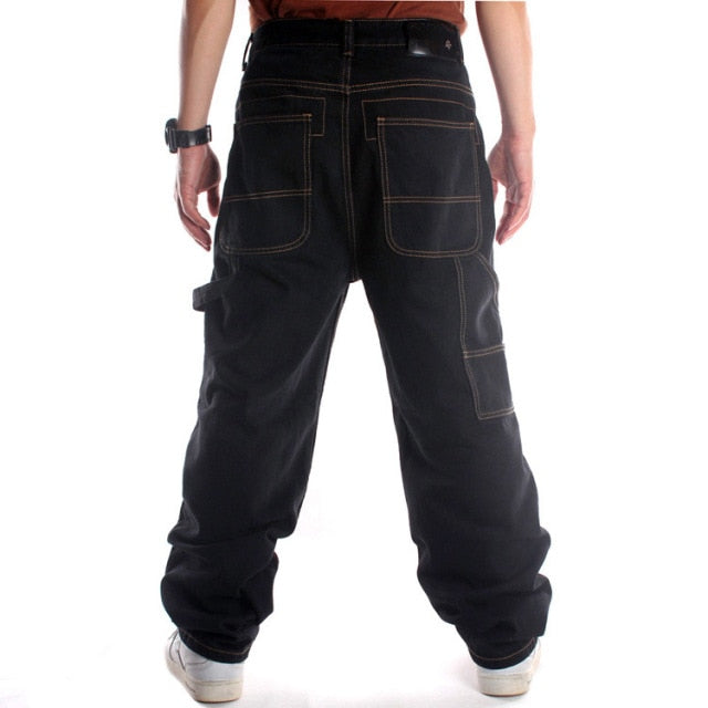 maoxiangshop Mens Jeans Top Rushed Stripe Loose Hip Hop Jeans Men Printed Hiphop Demin Pants Tide Trousers Embroidered Flower Wings