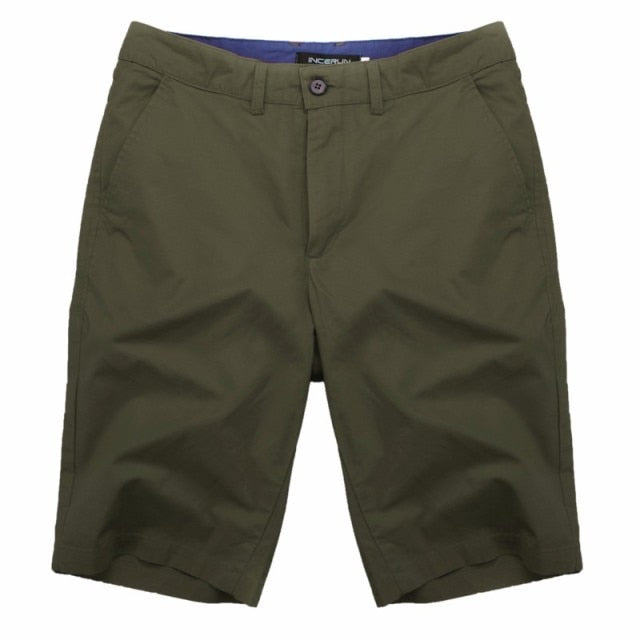 Casual Summer Shorts Men Cotton Knee Length chinos shorts Vintage Casual Men Shorts Fashion masculina Big Large Size 44