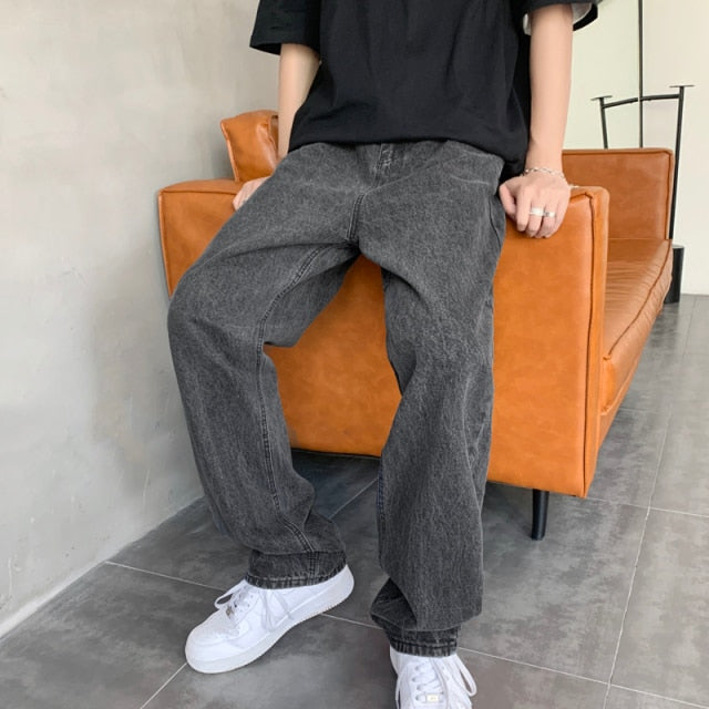 maoxiangshop Summer Thin Men Jeans Men's Fashion Famous Brand Versatile Loose Straight Summer Pants Clothes Streetwear Hiphop Denim Hot Sale