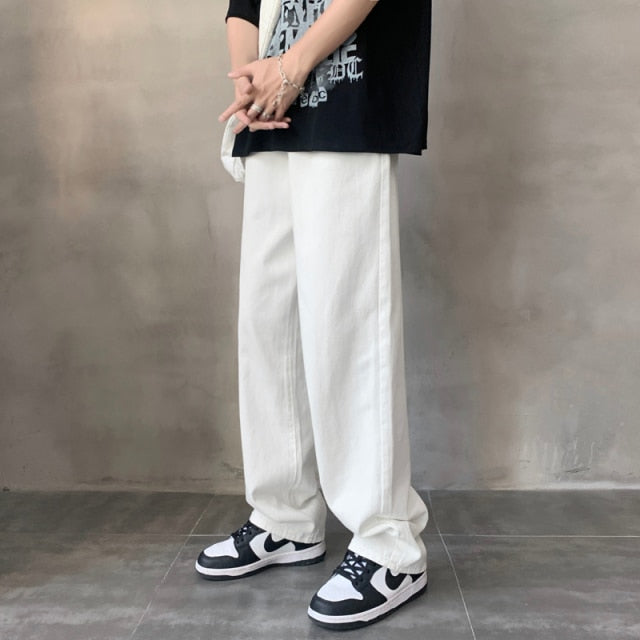 maoxiangshop Summer Thin Men Jeans Men's Fashion Famous Brand Versatile Loose Straight Summer Pants Clothes Streetwear Hiphop Denim Hot Sale