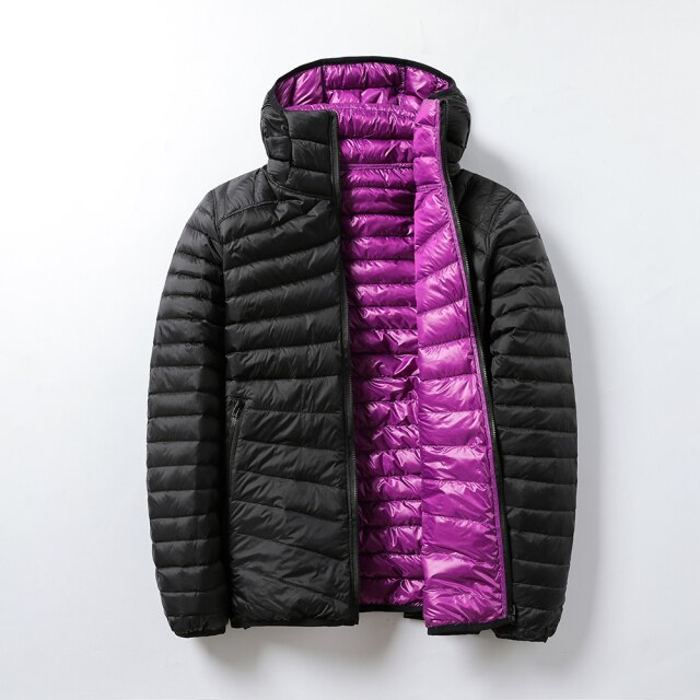 Women's Jackets Outwear Down Jackets Women Ultra Light Hooded Basic Jacket Feather Famale Jackets Two Side Reversible Warm Coat