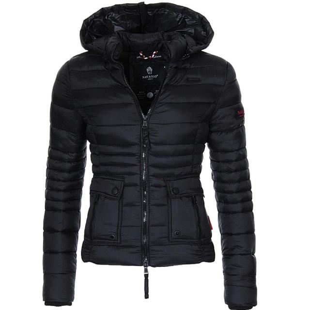 maoxiangshop Women Winter Jacket Coat Warm Clothes Puffer Parkas Fashion Outwear Slim Fit Solid Casual Hooded Coat Women Parka
