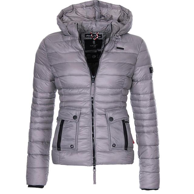maoxiangshop Women Winter Jacket Coat Warm Clothes Puffer Parkas Fashion Outwear Slim Fit Solid Casual Hooded Coat Women Parka