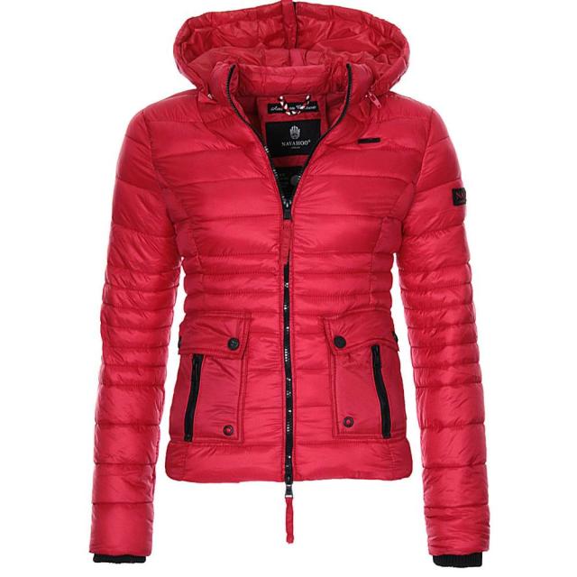 maoxiangshop Women Winter Jacket Coat Warm Clothes Puffer Parkas Fashion Outwear Slim Fit Solid Casual Hooded Coat Women Parka