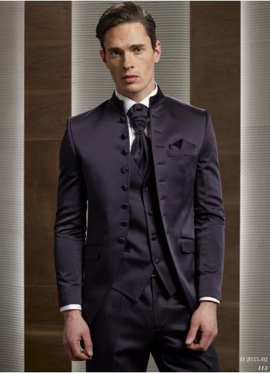 Groom Tuxedos Best Man Groomsmen Tailcoat Wedding Men Suits Notch Lapel Performance Suit Black White Jacket+Pants+Tie+Vest