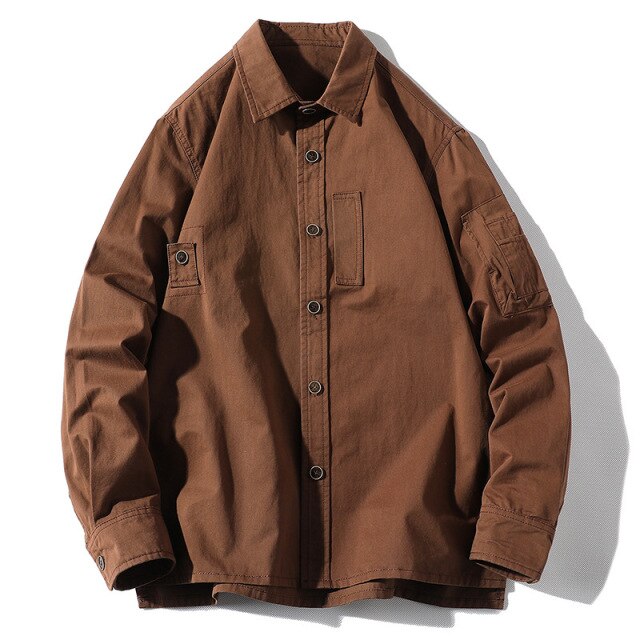 High Quality 100% Cotton Men's Shirts Casual Fashion Streetwear Solid Color Autumn Long Sleeve Male Korean Plus Size Clothes Top