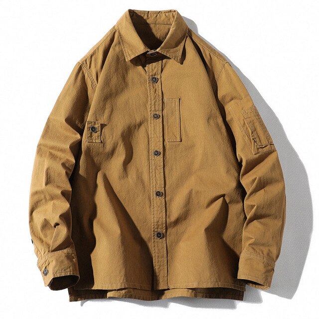 High Quality 100% Cotton Men's Shirts Casual Fashion Streetwear Solid Color Autumn Long Sleeve Male Korean Plus Size Clothes Top