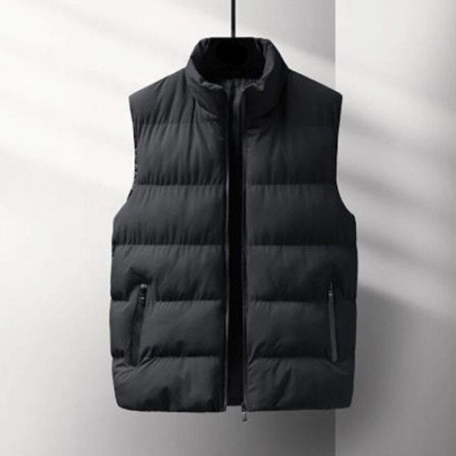 Mens Vest Jacket Men New Autumn Winter Warm Sleeveless Jackets Male Casual Down Cotton Waistcoat Veste Homme Coat Clothing