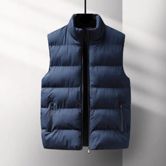 Mens Vest Jacket Men New Autumn Winter Warm Sleeveless Jackets Male Casual Down Cotton Waistcoat Veste Homme Coat Clothing