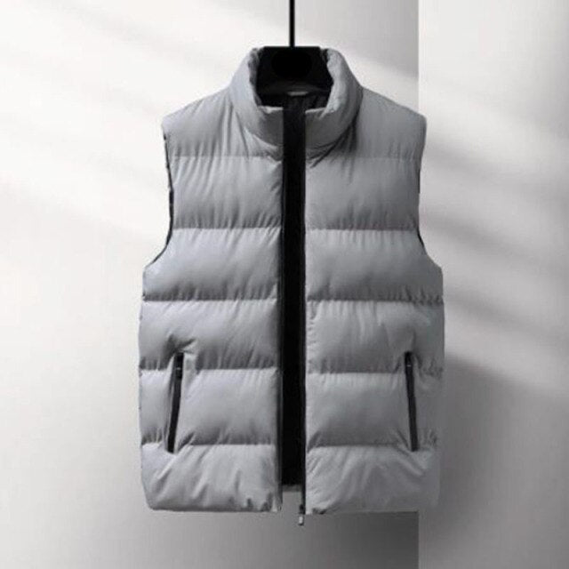 Mens Vest Jacket Men New Autumn Winter Warm Sleeveless Jackets Male Casual Down Cotton Waistcoat Veste Homme Coat Clothing