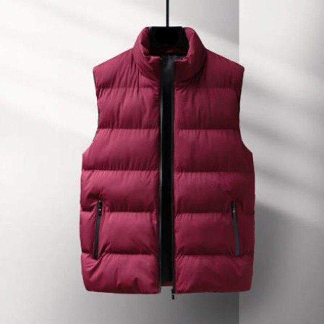 Mens Vest Jacket Men New Autumn Winter Warm Sleeveless Jackets Male Casual Down Cotton Waistcoat Veste Homme Coat Clothing