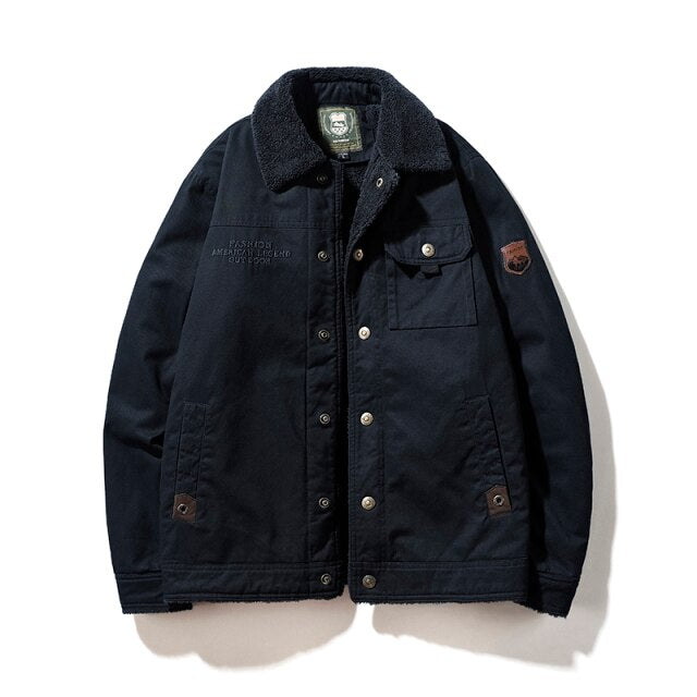 Brand New Men's Winter Cotton Fleece Jacket High Quality Outdoors Sports Hooded Washed Coat Casual Jacket