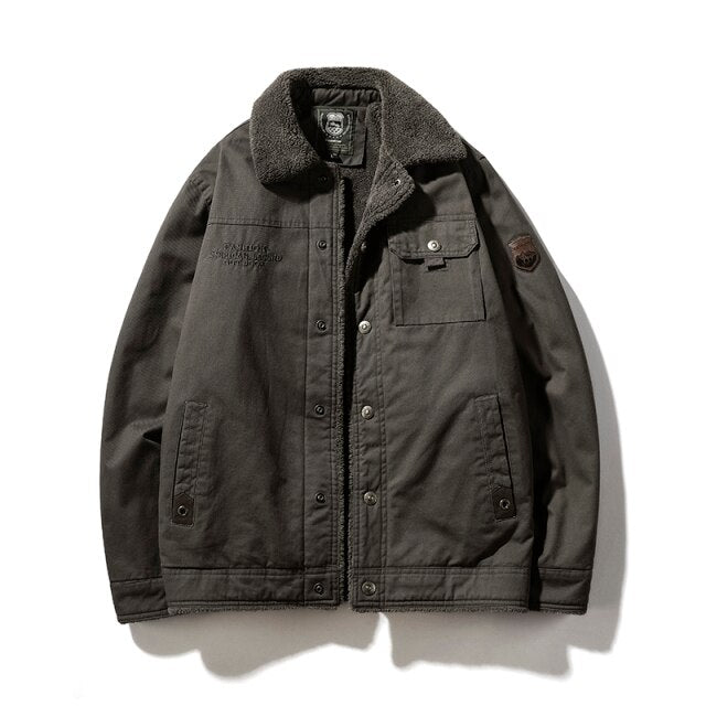 Brand New Men's Winter Cotton Fleece Jacket High Quality Outdoors Sports Hooded Washed Coat Casual Jacket