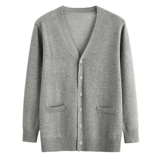New autumn/winter knit jacket men's V-neck navy pullover oversized jacket