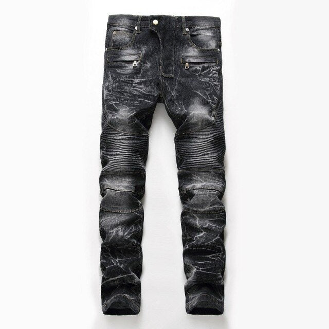 Mens Fashion Slim Skinny Casual Jeans Straight Jeans Men Denim Trousers XY9
