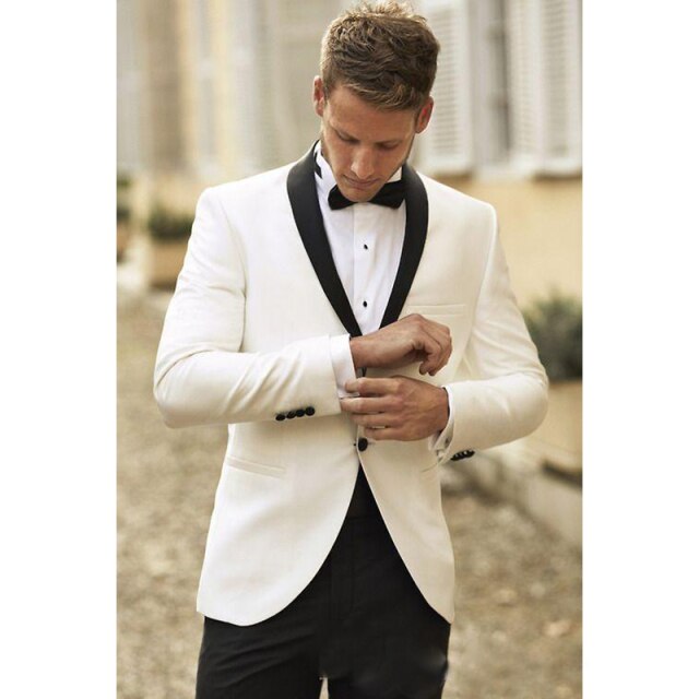 maoxiangshop 2 Pieces Burgundy Mens Groom Tuxedos Wedding Suits for Men British Style Custom Made Costume Hommes Blazer (Jacket+Pants)