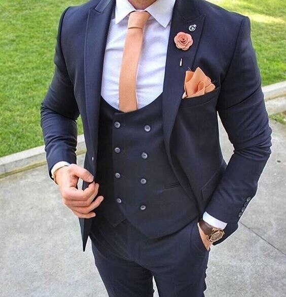 Pieces Casual 3 Prom Wedding Suits For Men Groom Tuxedos One Button Notch Lapel Groomsmen Best Man Suit Wedding Mens Suits