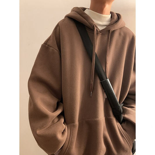 maoxiangshop Spring and Autumn Set of Harajuku Pullover Men's Fashion Round Neck Couple Loose Casual Sports Men Pullover Men
