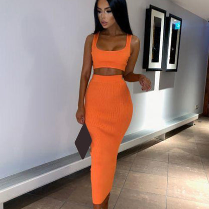 2025 Popular, , New hot-selling ,  wish new women's clothing suspender skirt two-piece set, one-piece delivery