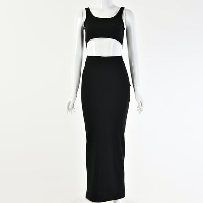 2025 Popular, , New hot-selling ,  wish new women's clothing suspender skirt two-piece set, one-piece delivery
