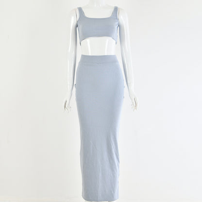 2025 Popular, , New hot-selling ,  wish new women's clothing suspender skirt two-piece set, one-piece delivery