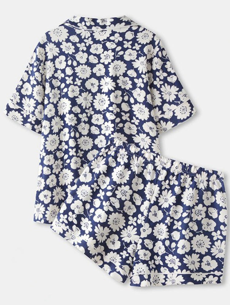 MAOXIANGSHOP 2025Daisy pajamas cotton printed casual pajamas summer short set 8066 #