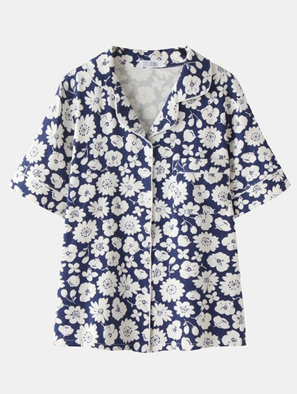 MAOXIANGSHOP 2025Daisy pajamas cotton printed casual pajamas summer short set 8066 #