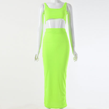 2025 Popular, , New hot-selling ,  wish new women's clothing suspender skirt two-piece set, one-piece delivery