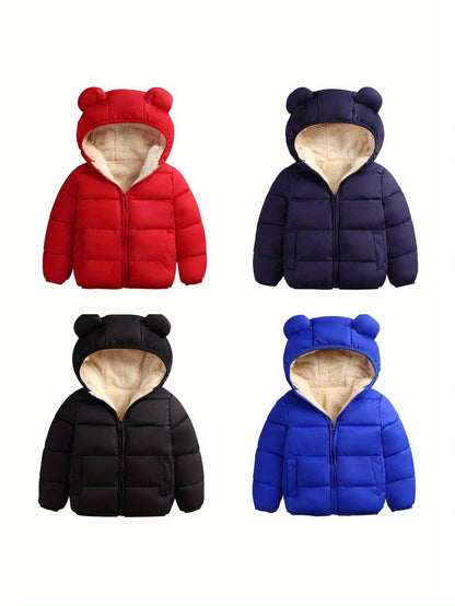 Winter Coats for Toddler Kids Baby Boys Girls Padded Light Puffer Jacket Outerwear Down Jacket with Hood